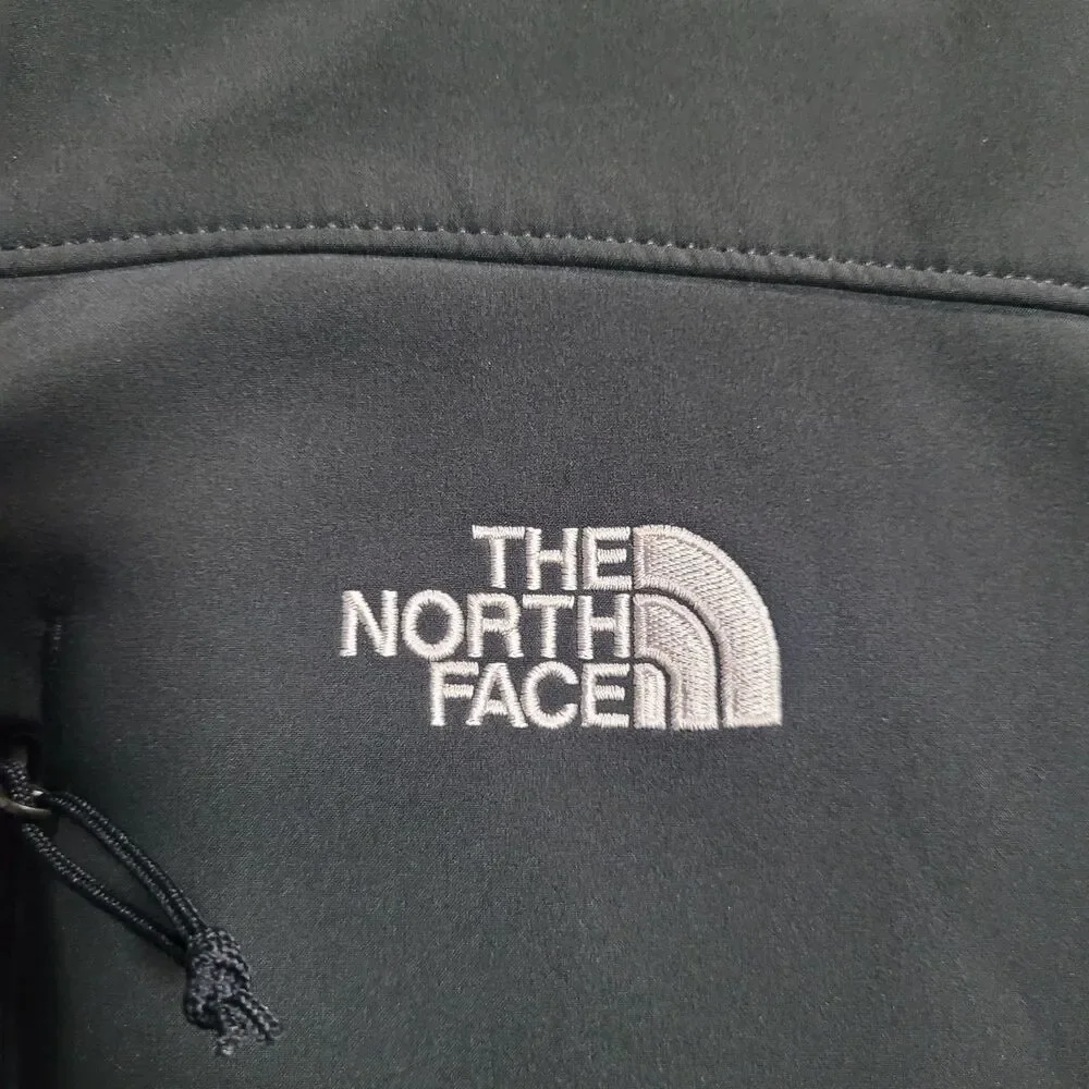 The North Face Softshell Jacket Mens Large Black Full Zip Stand Collar Hiking